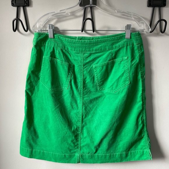 Lilly Pulitzer, 6, vintage white label bright green corduroy mini skirt EUC - Picture 3 of 7